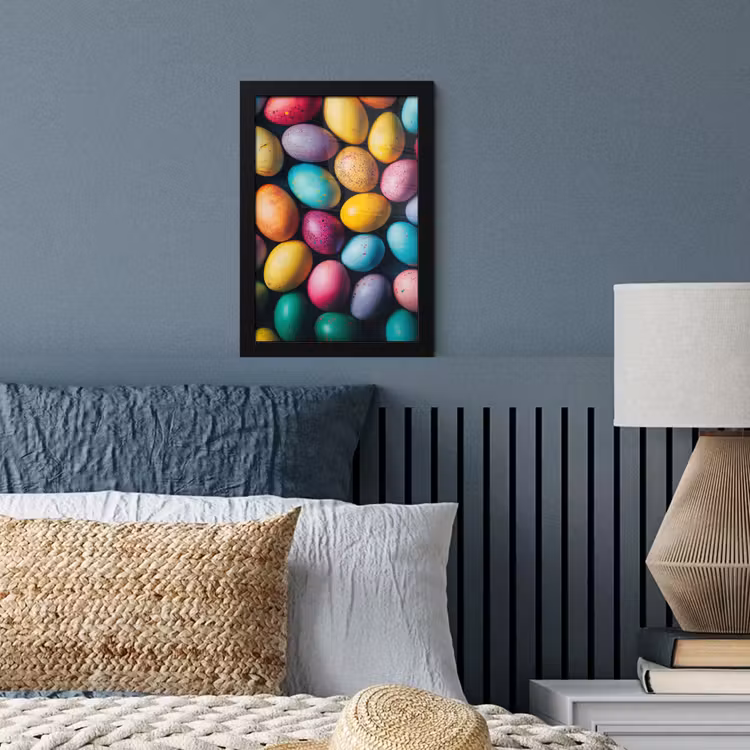 Poster met lijst - Kleurrijk - Paaseitjes - Spetters — 4