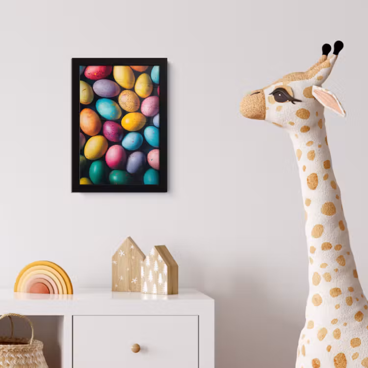 Poster met lijst - Kleurrijk - Paaseitjes - Spetters — 5
