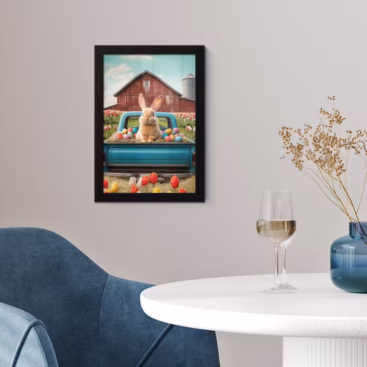 Poster met lijst - Konijn - Boerderij - Eieren — 2