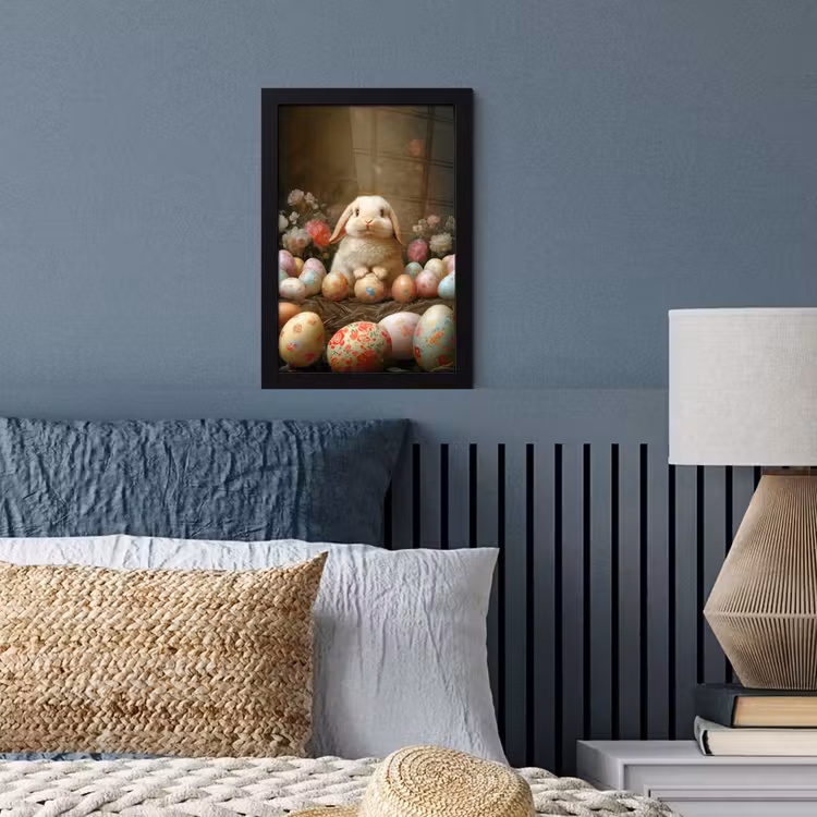 Poster met lijst - Konijn - Paaseieren - Stilleven — 4