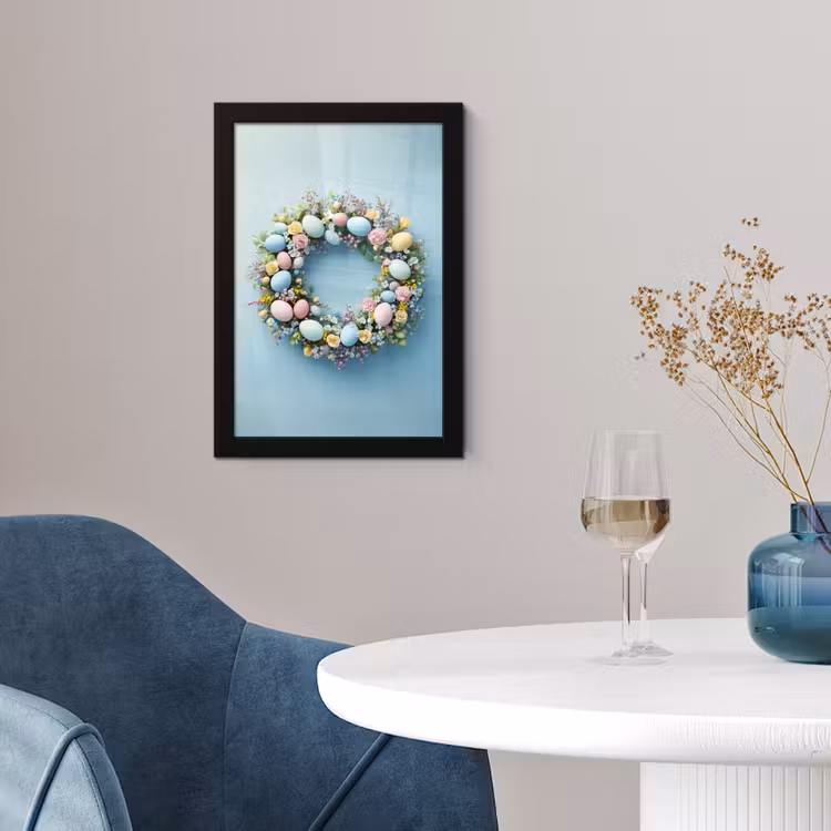 Poster met lijst - Krans - Eieren - Bloemen — 2