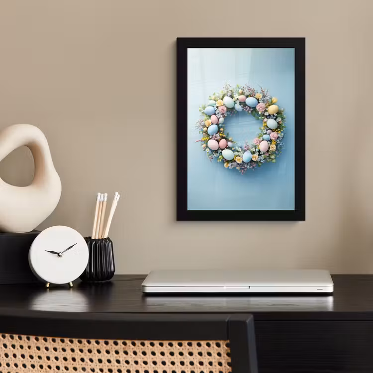 Poster met lijst - Krans - Eieren - Bloemen — 3
