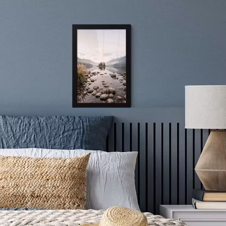 Poster met lijst - Meer - Bergen - Landschap - Groen — 4