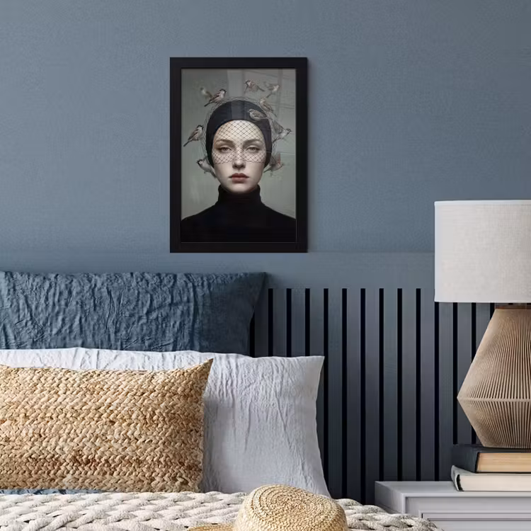 Poster met lijst - Portret - Vogels - Zwart — 4