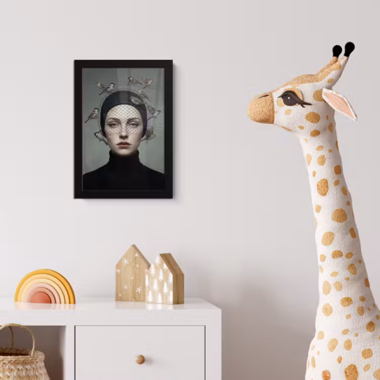 Poster met lijst - Portret - Vogels - Zwart — 5