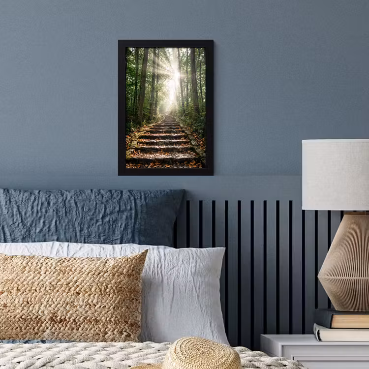 Poster met lijst - Stenen - Trap - Bos - Natuur — 4