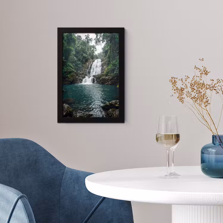 Poster met lijst - Waterfall - Forest - Nature - Greenkhgyguyg — 2