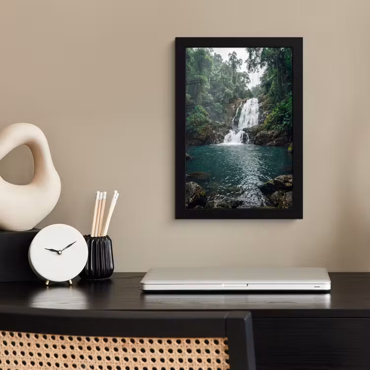 Poster met lijst - Waterfall - Forest - Nature - Greenkhgyguyg — 3