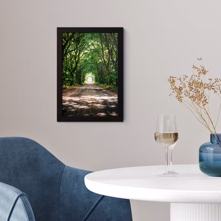 Poster met lijst - Weg - Bomen - Natuur - Groen — 2
