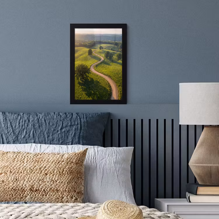 Poster met lijst - Weg - Weide - Natuur - Groen — 4