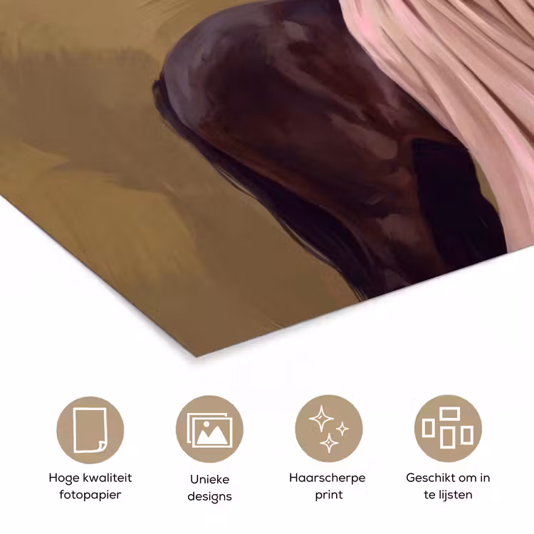 Poster - Paard - Klassiek - Oker — 5