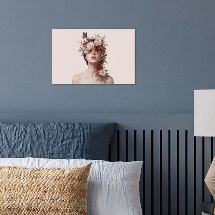 Poster - Portret - Bloemen - Cremé — 3