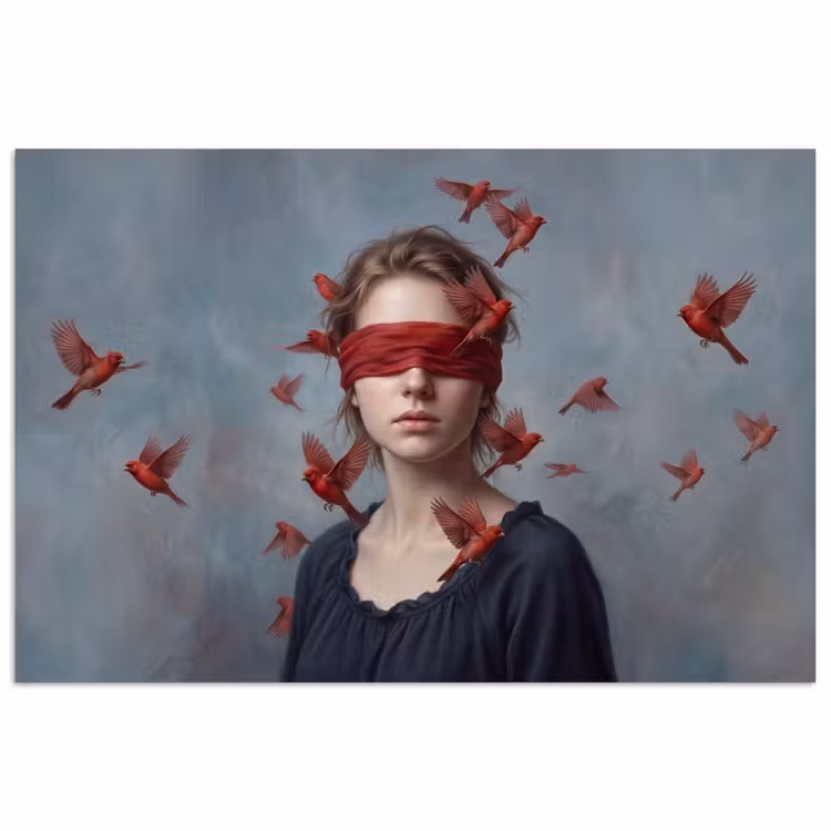 Poster - Portret - Krachtig - Rood — 1