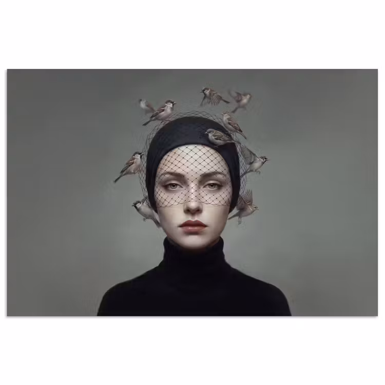 Poster - Portret - Vogels - Zwart — 1