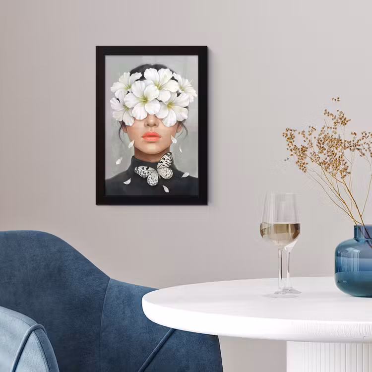 Poster met lijst - Lelies - Portret - Wit — 2