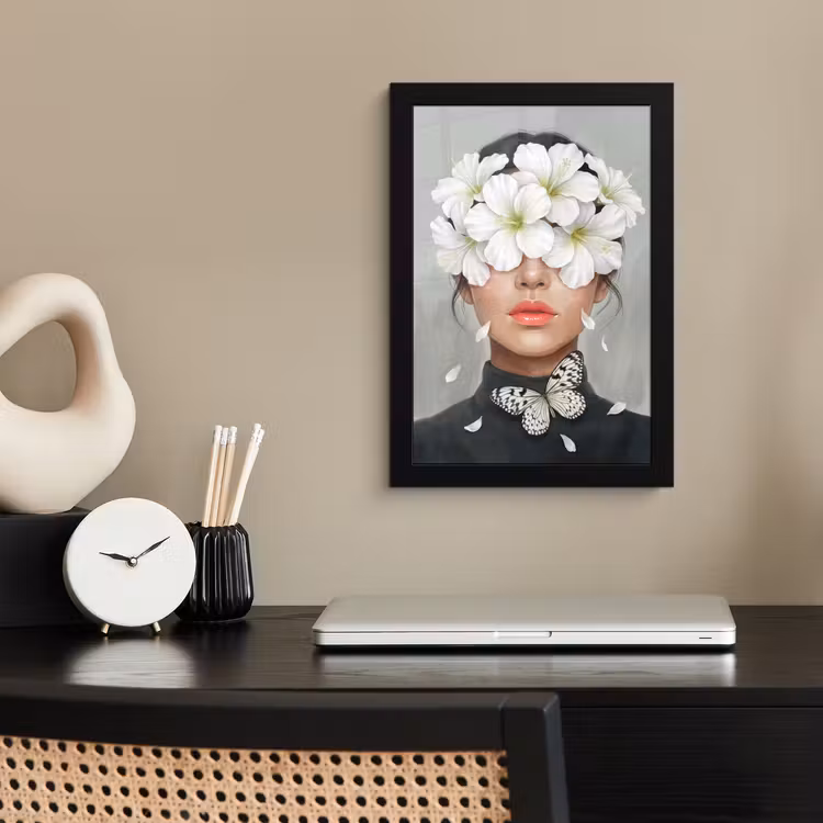 Poster met lijst - Lelies - Portret - Wit — 3