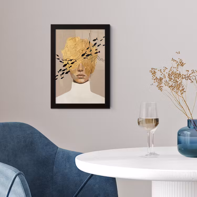 Poster met lijst - Modern - Vrouw - Goud — 2