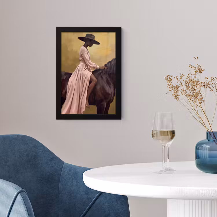Poster met lijst - Paard - Klassiek - Oker — 2