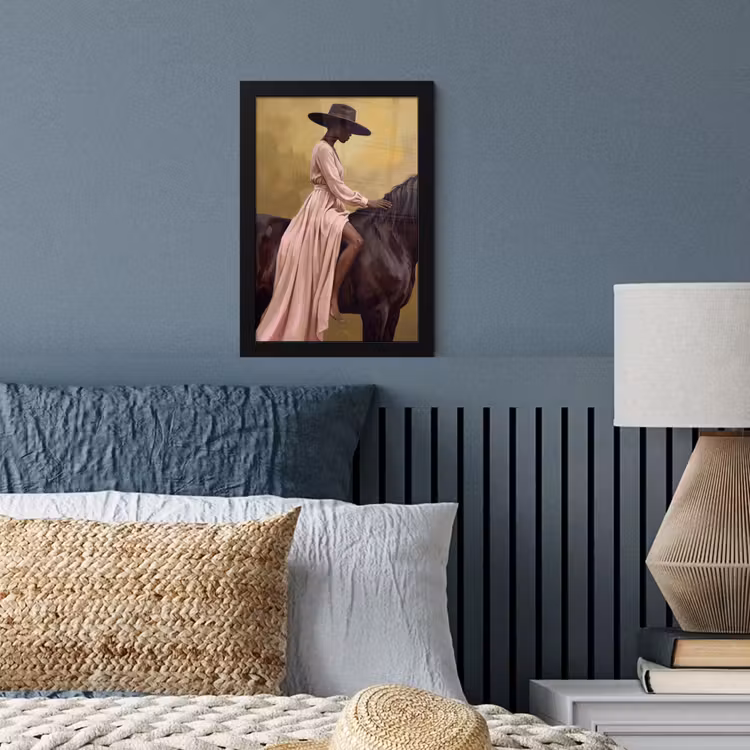 Poster met lijst - Paard - Klassiek - Oker — 4