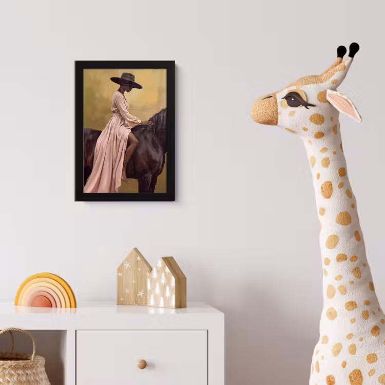 Poster met lijst - Paard - Klassiek - Oker — 5