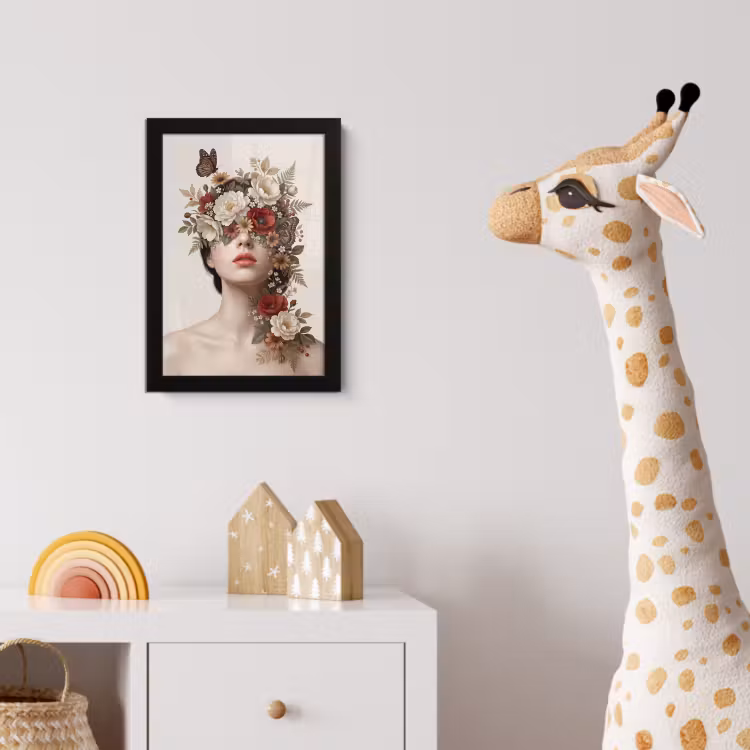 Poster met lijst - Portret - Bloemen - Cremé — 5