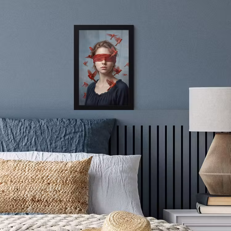 Poster met lijst - Portret - Krachtig - Rood — 4