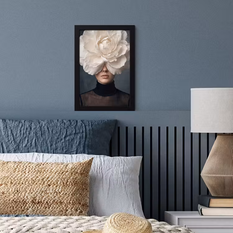 Poster met lijst - Portret - Mysterieus - Wit — 4