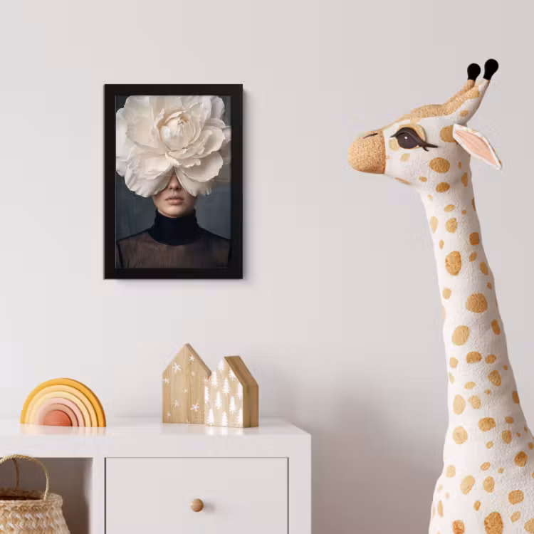 Poster met lijst - Portret - Mysterieus - Wit — 5
