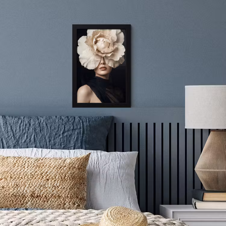 Poster met lijst - Roos - Tijdloos - Zwart — 4