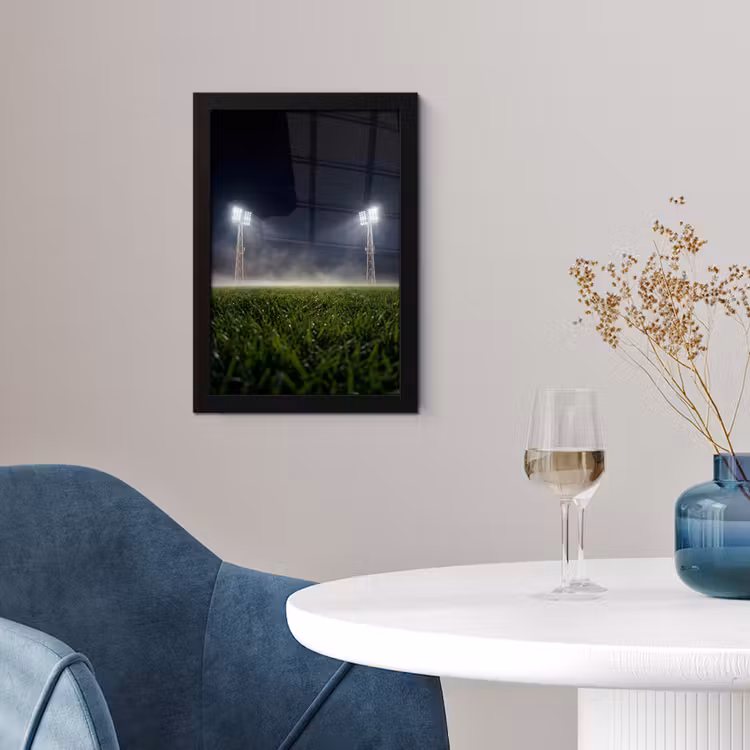 Poster met lijst - Stadion - Lichtmast - Sport - Nacht — 2