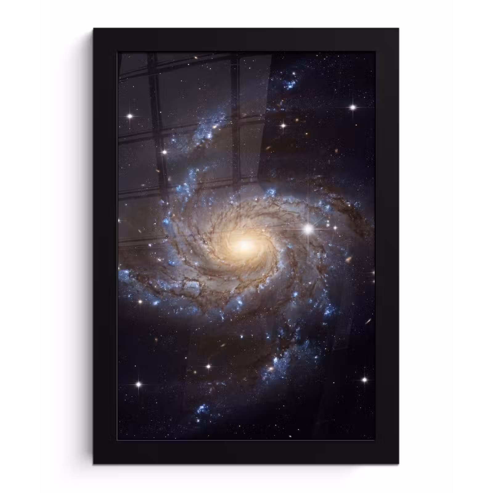 Poster met lijst - Kosmos - Sterrenstelsel - Donker — 1