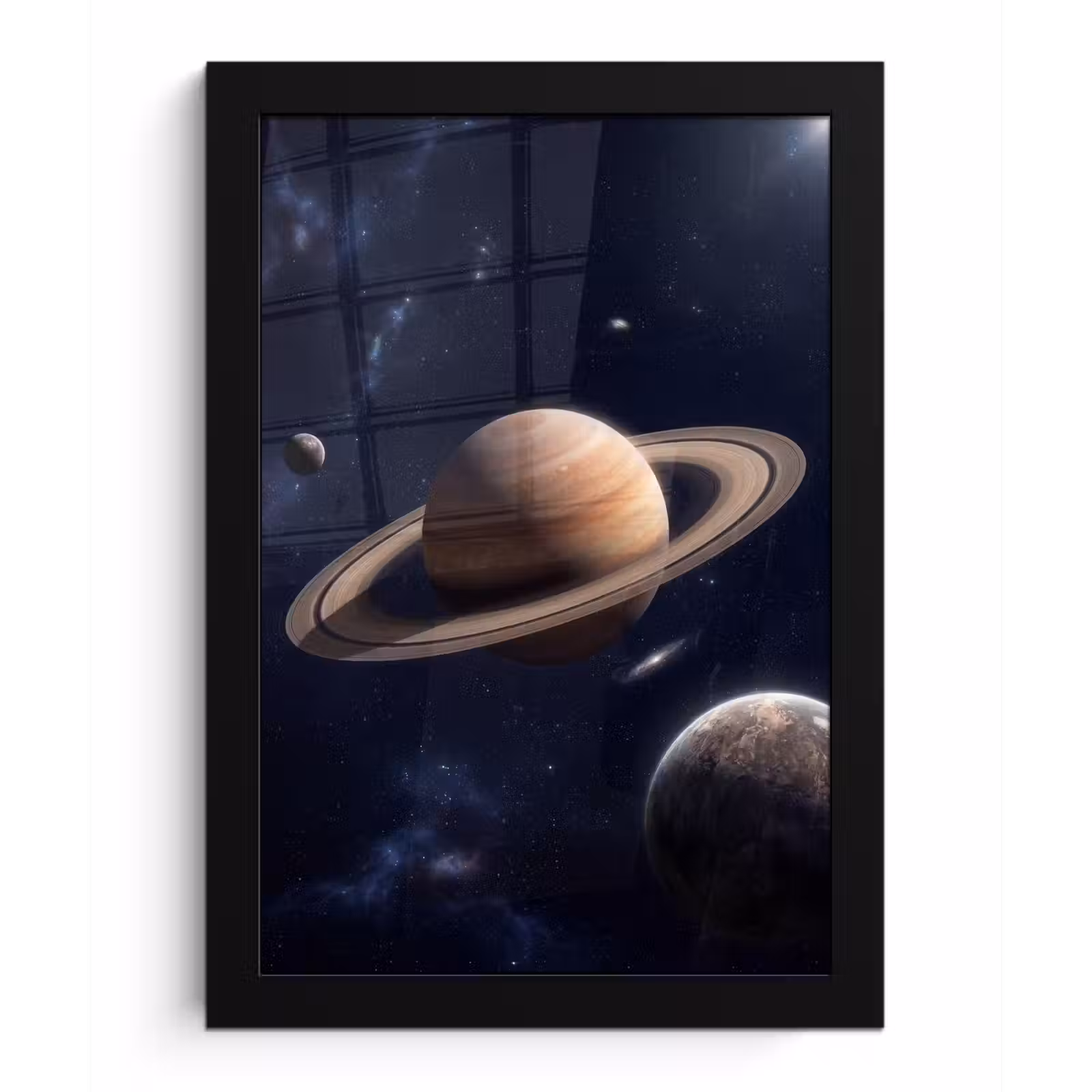 Poster met lijst - Planeten - Saturnus - Ruimte — 1