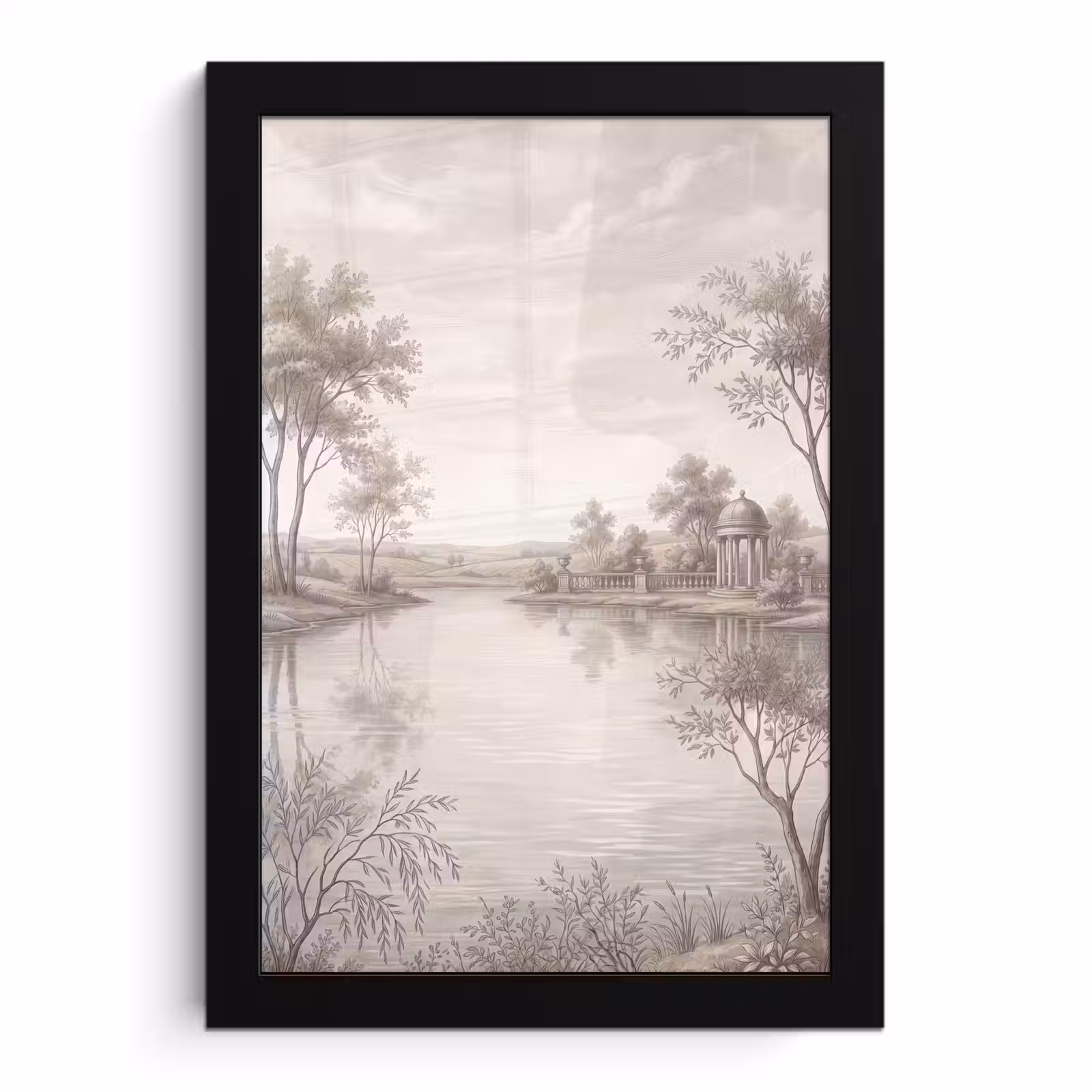 Poster met lijst - Terras - Water - Natuur - Landschap — 1