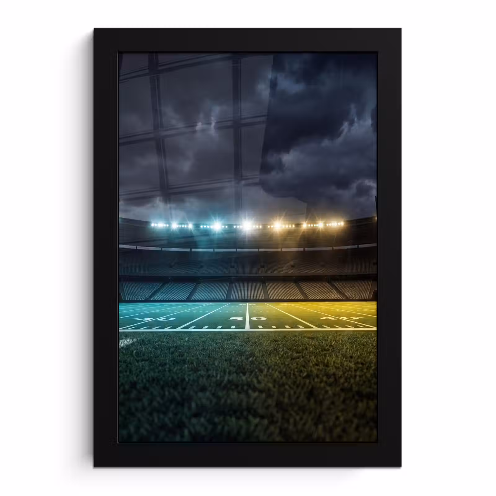 Poster met lijst - Voetbal - Stadion - Nacht - Modern — 1
