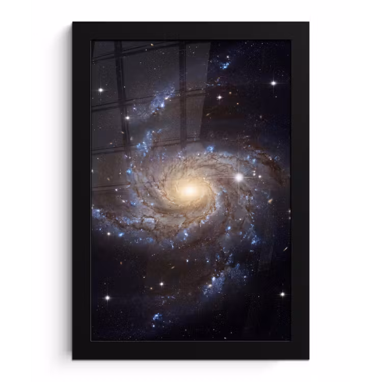 Poster met lijst - Kosmos - Sterrenstelsel - Donker — 1