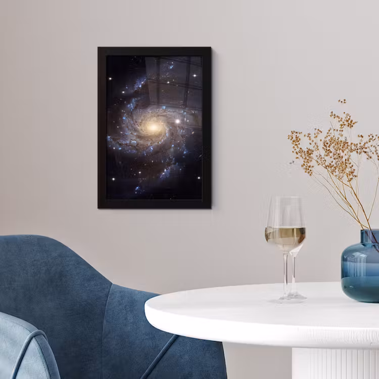 Poster met lijst - Kosmos - Sterrenstelsel - Donker — 2