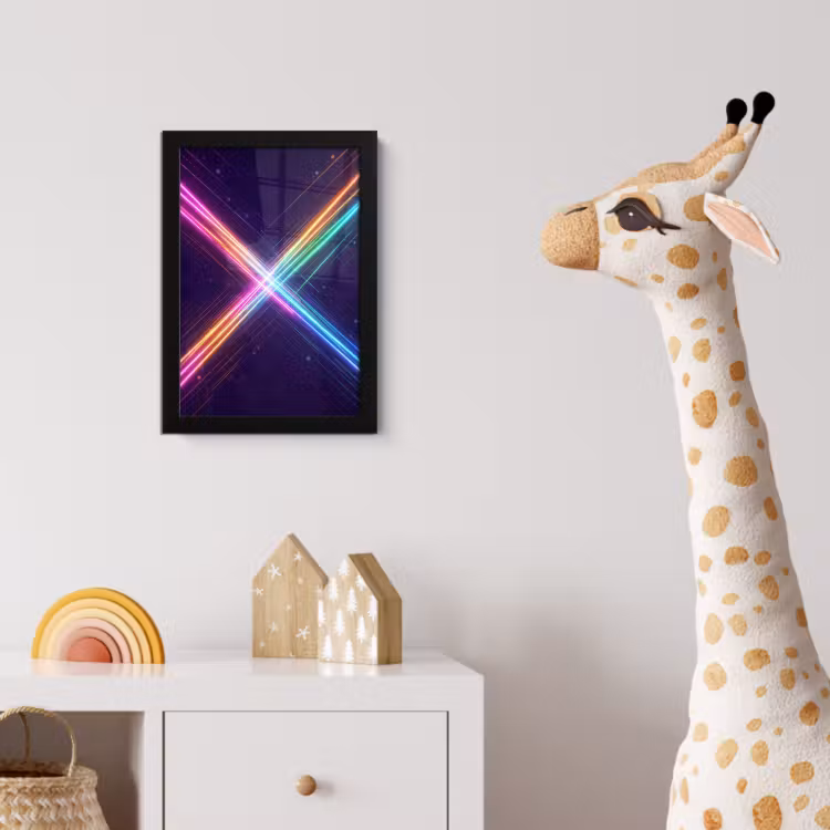 Poster met lijst - Kruisen - Lasterstralen - Neon — 5