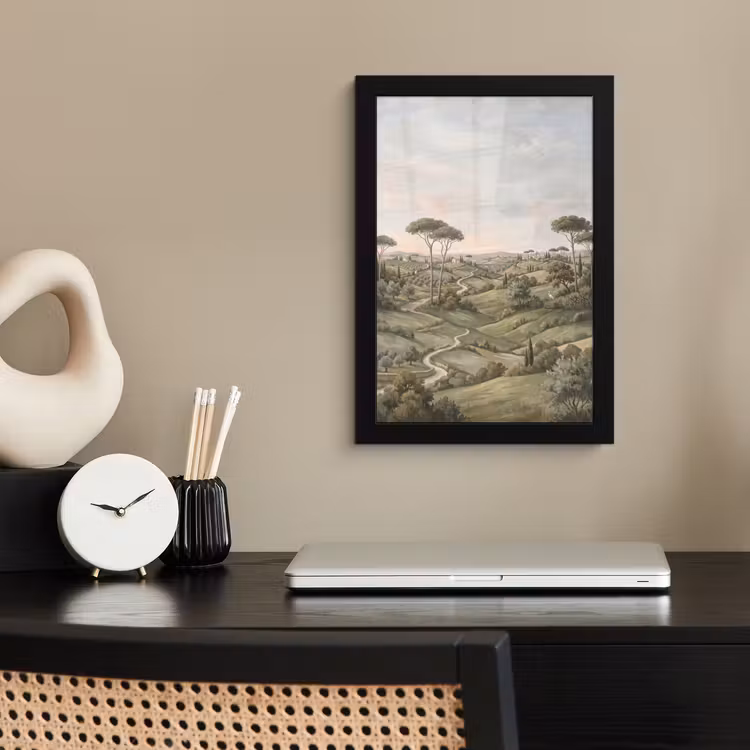 Poster met lijst - Landschap - Heuvels - Zandpad - Groen — 3