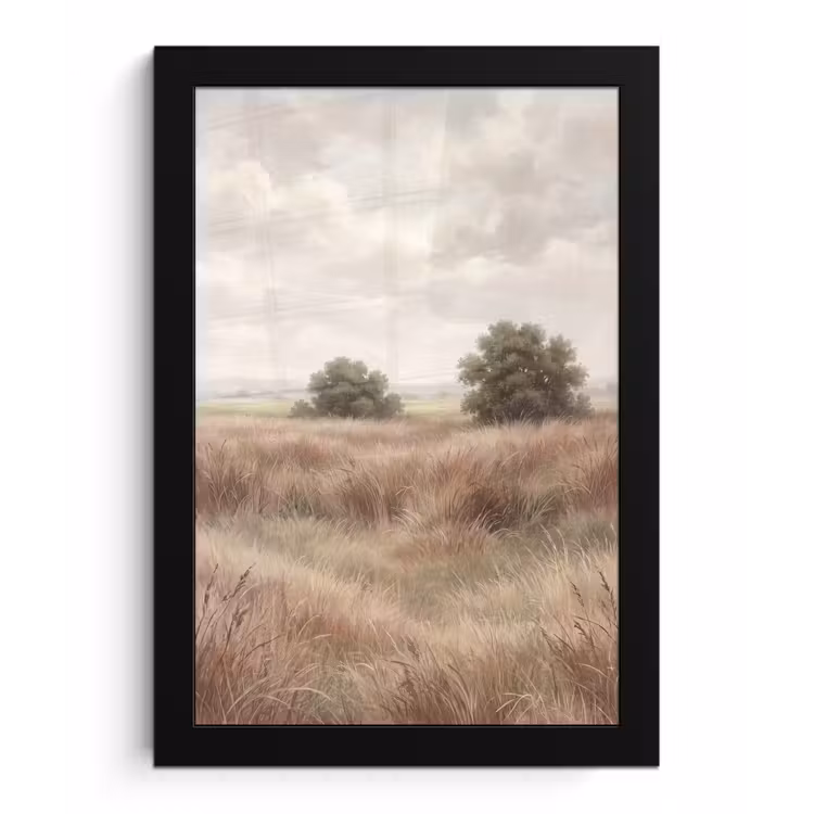 Poster met lijst - Landschap - Minimalistisch - Beige — 1
