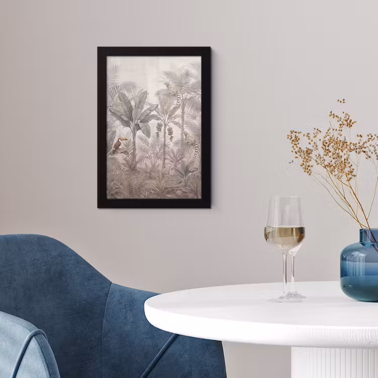 Poster met lijst - Natuur - Jungle - Ringstaartmaki - Bruin — 2