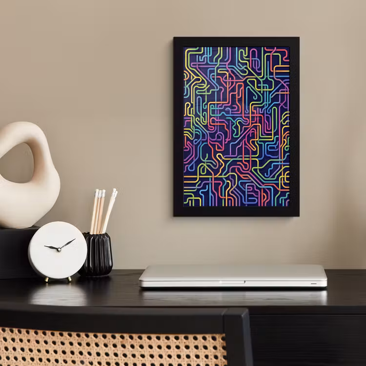Poster met lijst - Retro - Abstract - Neon — 3