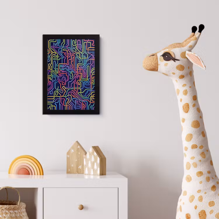 Poster met lijst - Retro - Abstract - Neon — 5