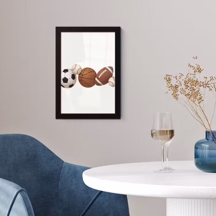 Poster met lijst - Sport - Ballen - Illustratie — 2