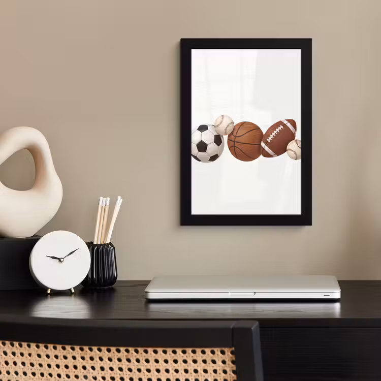 Poster met lijst - Sport - Ballen - Illustratie — 3