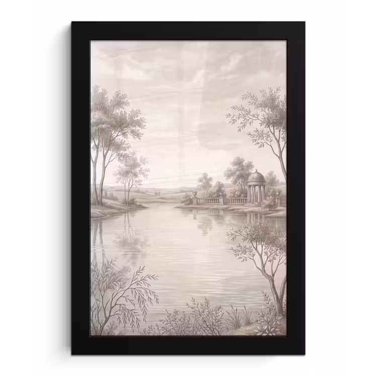 Poster met lijst - Terras - Water - Natuur - Landschap — 1