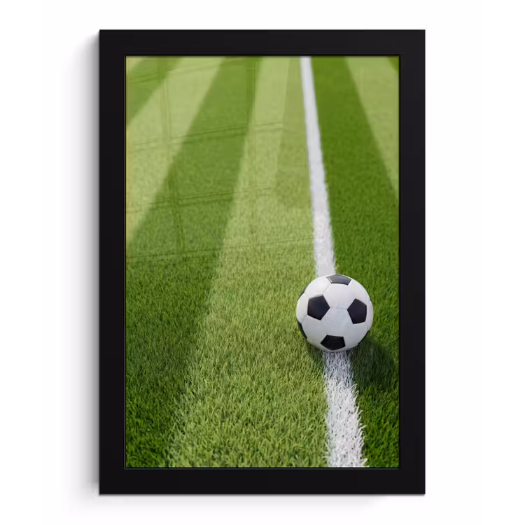 Poster met lijst - Voetbal - Grasveld - Sport - Groen — 1