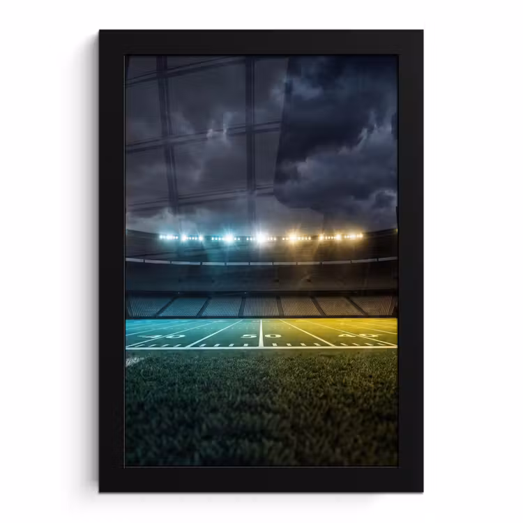 Poster met lijst - Voetbal - Stadion - Nacht - Modern — 1