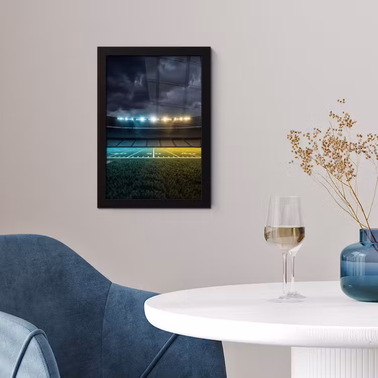 Poster met lijst - Voetbal - Stadion - Nacht - Modern — 2