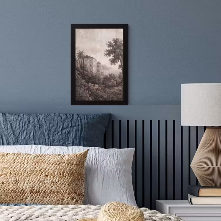 Poster met lijst - Zee - Villa - Beige — 4