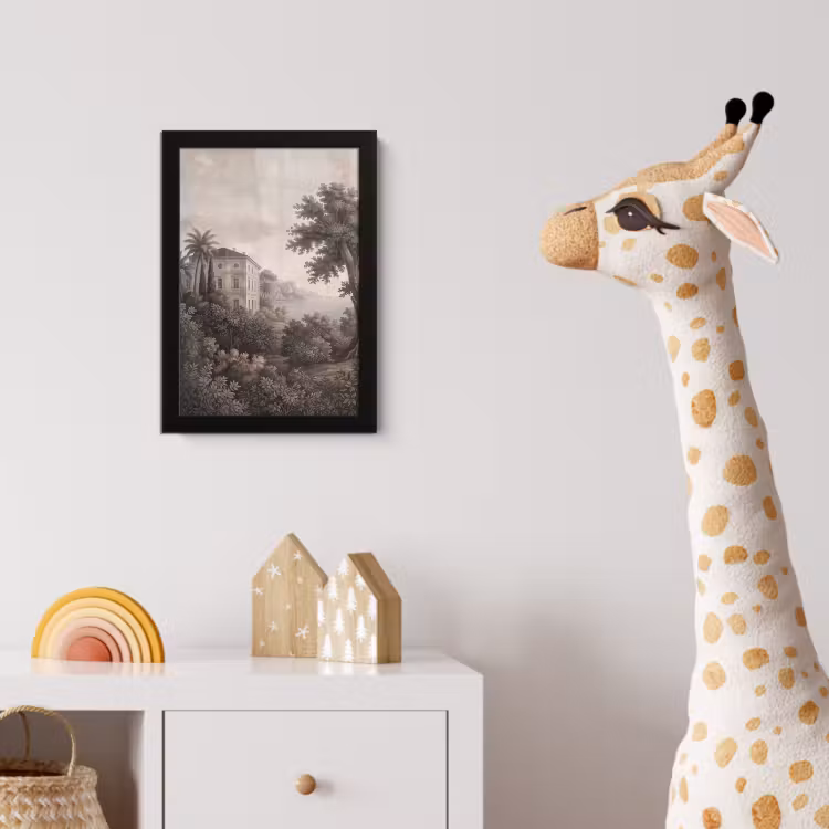 Poster met lijst - Zee - Villa - Beige — 5